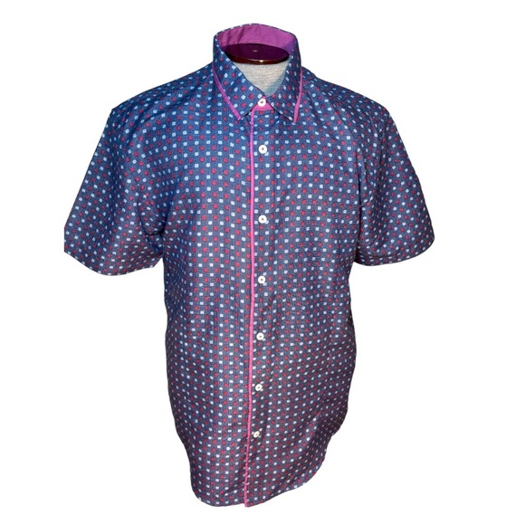 Perruzo Short Sleeve Button Down Shirt. - Picture 1 of 4